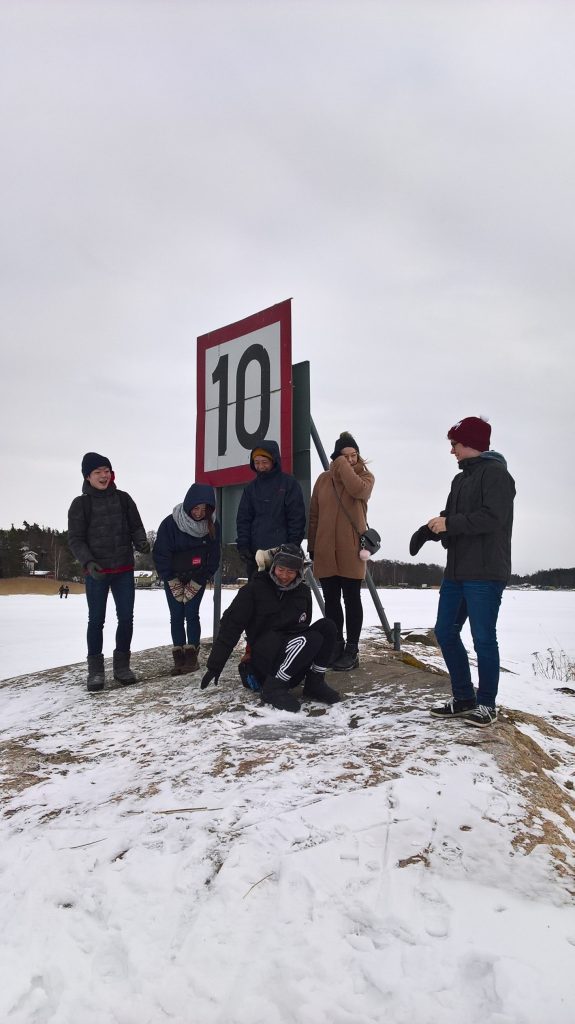 JapaneseStudents Winter School SAMK Rauma 2018 group picture.