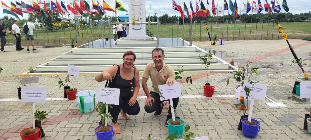 The friendship trees were planted at the Academy of Maritime Education and Training (AMET) University, which hosted the IAMU AGA 2025.