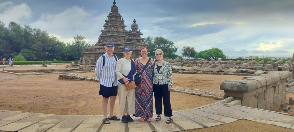 Tasmanian/UK/Finnish friendship at Shore Temple of Mahabalipuram.